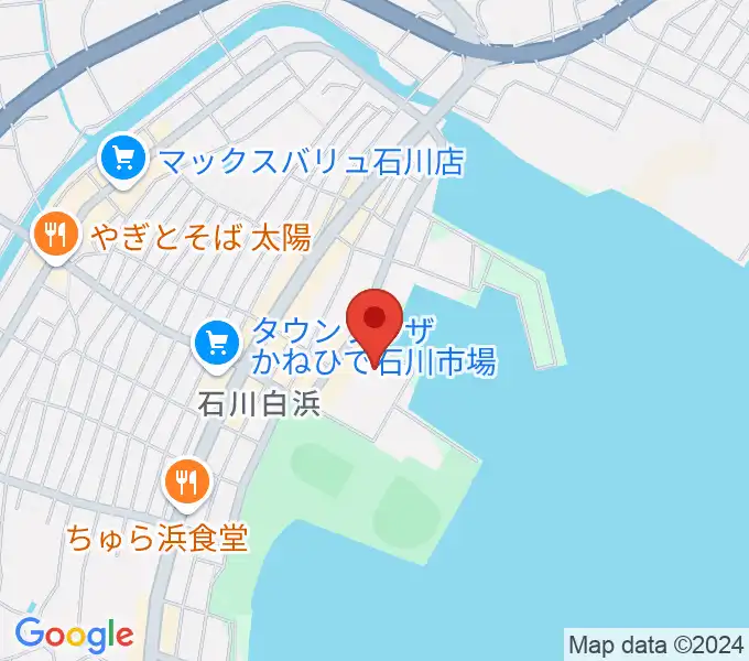 うるま市石川会館の地図