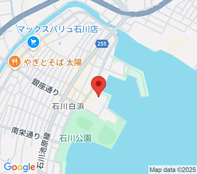 うるま市石川会館の地図
