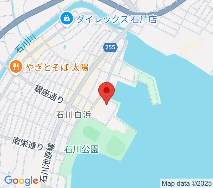 うるま市石川会館の地図