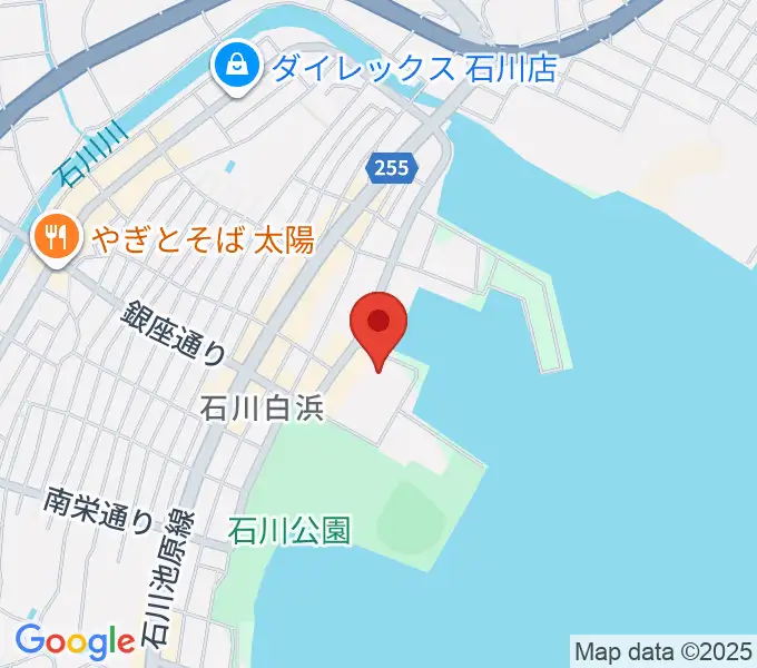 うるま市石川会館の地図