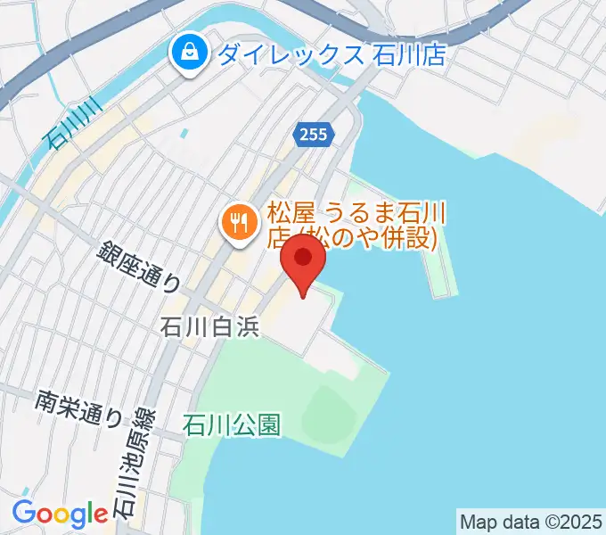 うるま市石川会館の地図