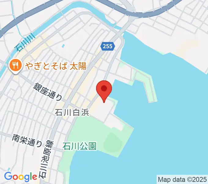 うるま市石川会館の地図