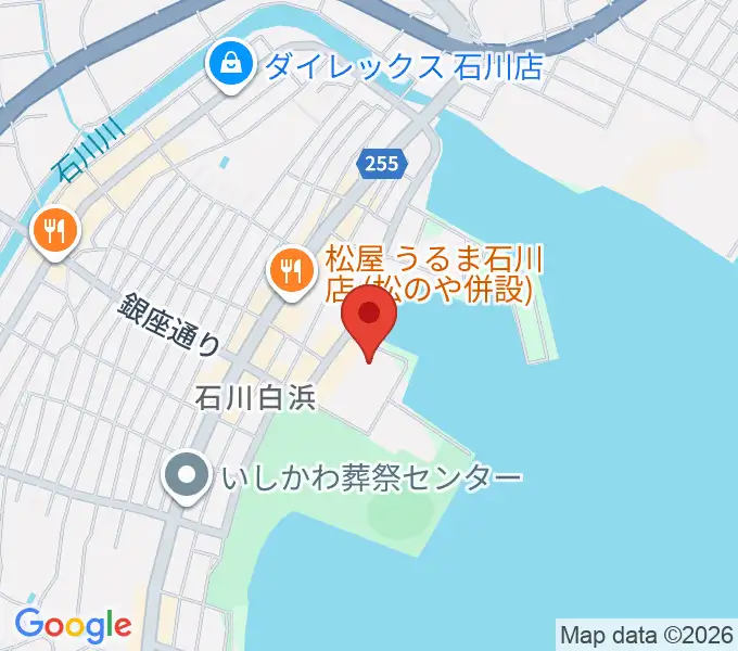 うるま市石川会館の地図