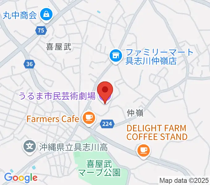 うるま市民芸術劇場の地図