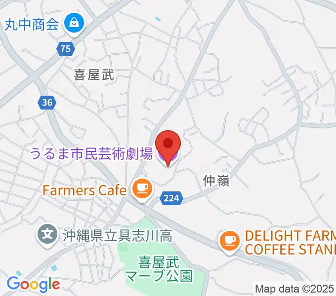 うるま市民芸術劇場の地図