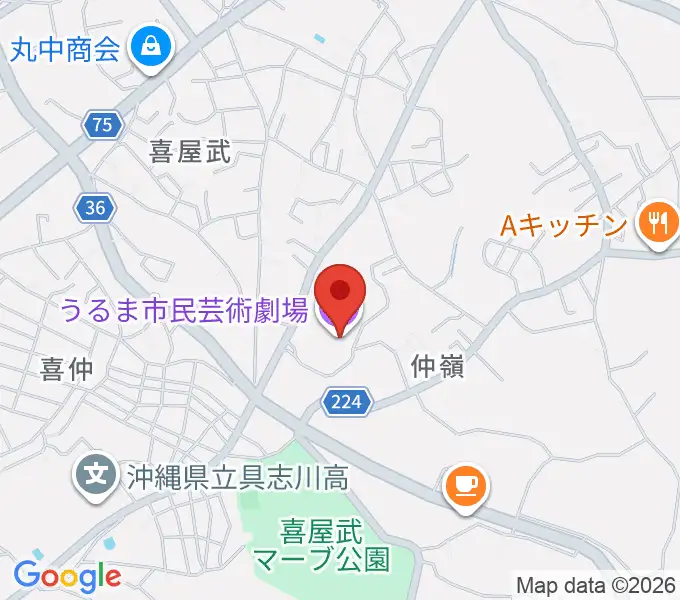 うるま市民芸術劇場の地図