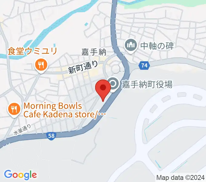 かでな文化センターの地図