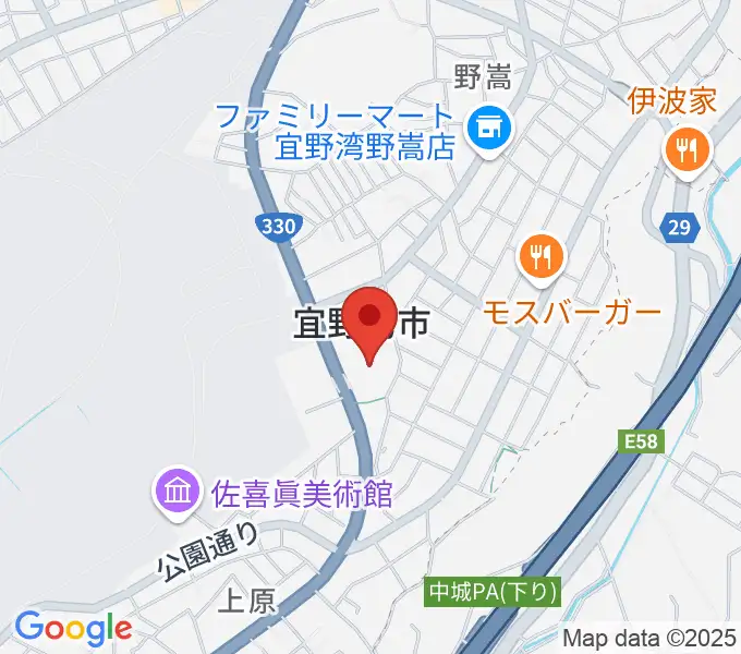 宜野湾市民会館の地図