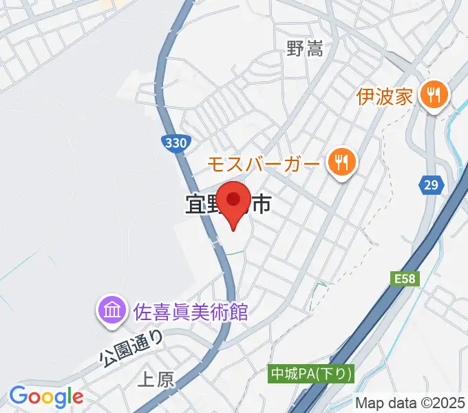 宜野湾市民会館の地図
