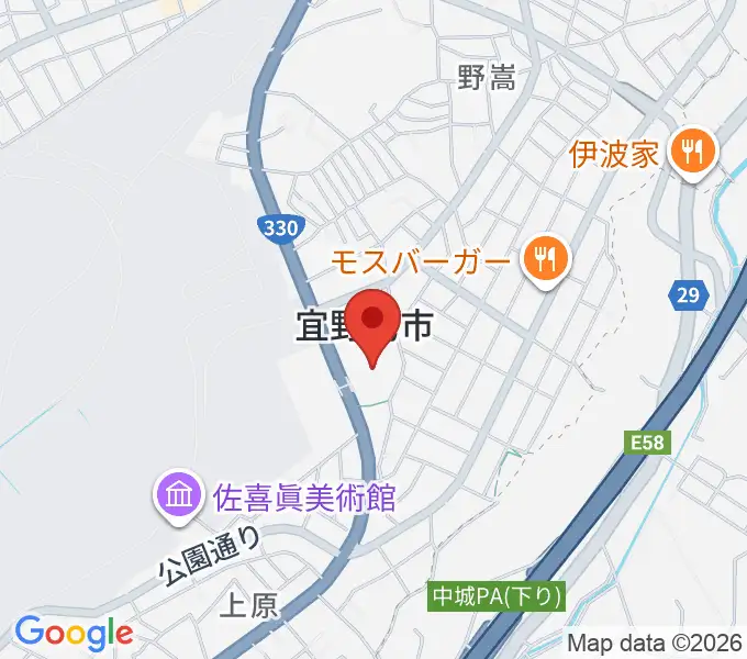 宜野湾市民会館の地図