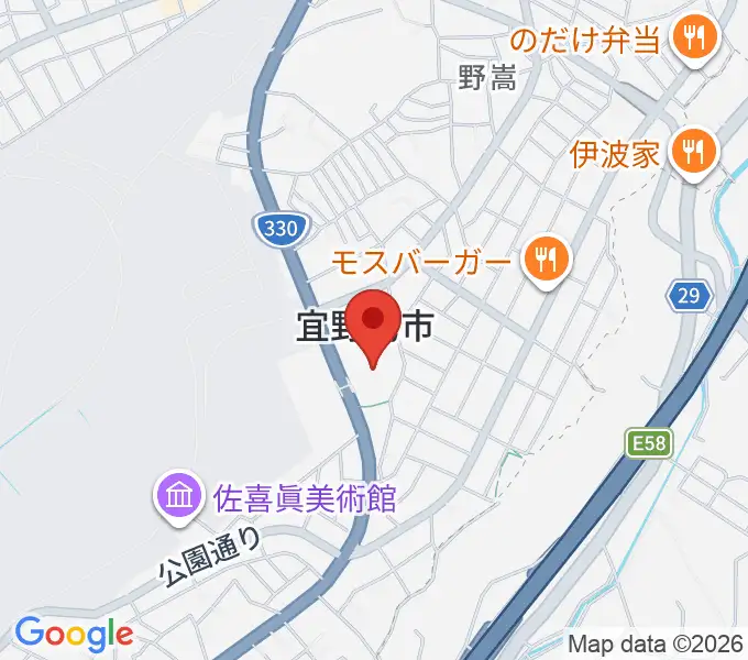 宜野湾市民会館の地図
