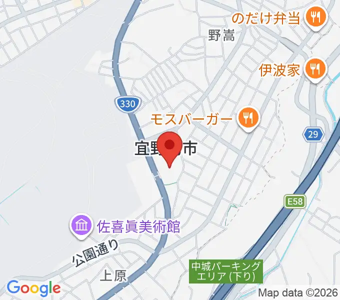 宜野湾市民会館の地図
