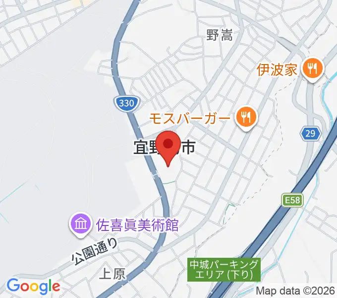宜野湾市民会館の地図