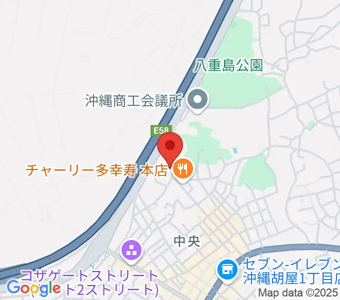 沖縄市民小劇場あしびなーの地図