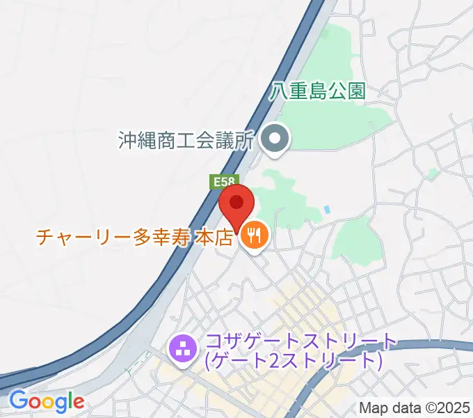 沖縄市民小劇場あしびなーの地図