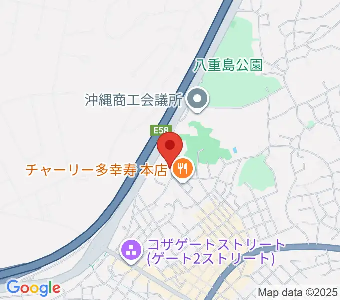 沖縄市民小劇場あしびなーの地図