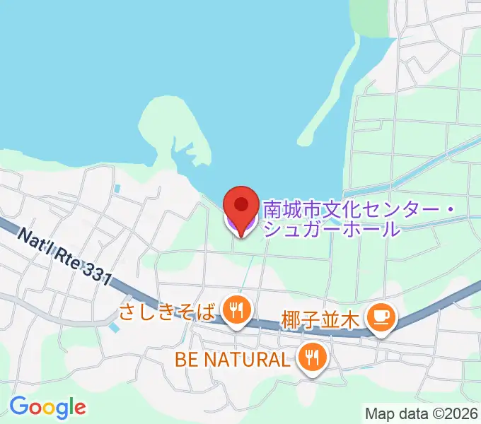 南城市文化センター シュガーホールの地図