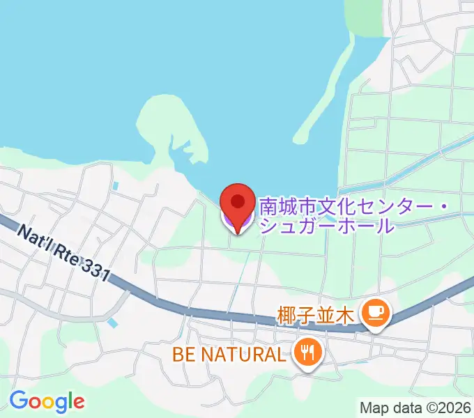 南城市文化センター シュガーホールの地図