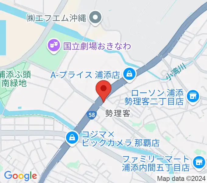 浦添grooveの地図