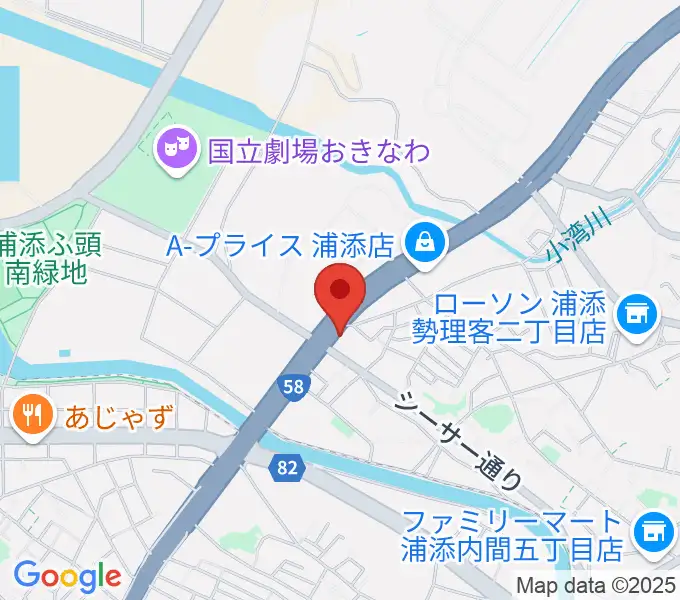 浦添grooveの地図