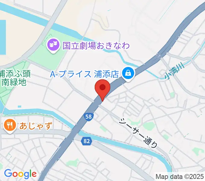 浦添grooveの地図