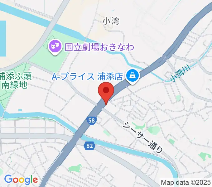 浦添grooveの地図