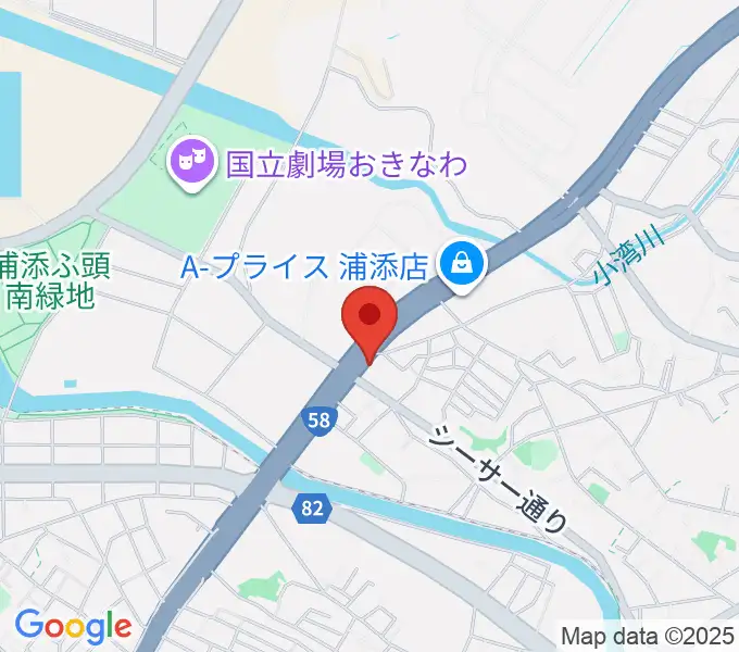 浦添grooveの地図