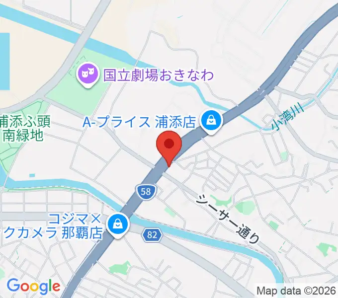 浦添grooveの地図