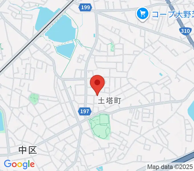 土塔庵の地図