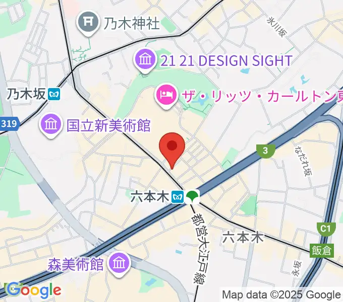 六本木morph tokyoの地図