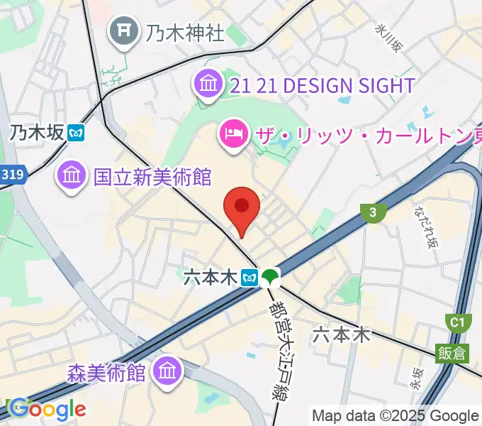 六本木morph tokyoの地図