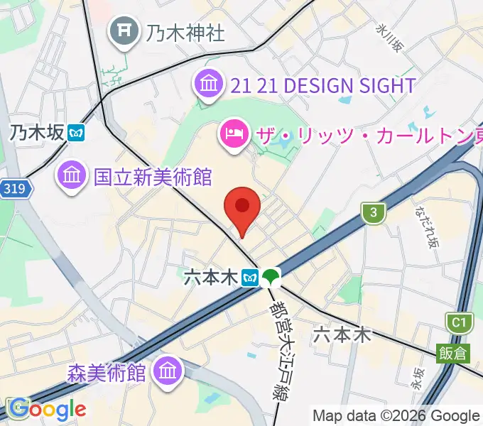 六本木morph tokyoの地図