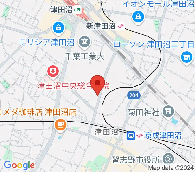 音楽工房ピアスタの地図