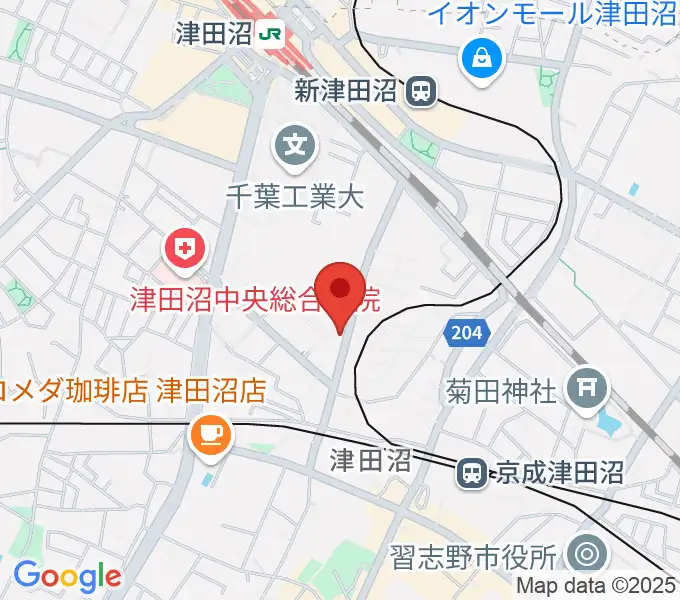 音楽工房ピアスタの地図
