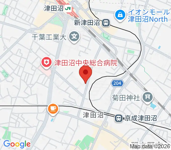 音楽工房ピアスタの地図