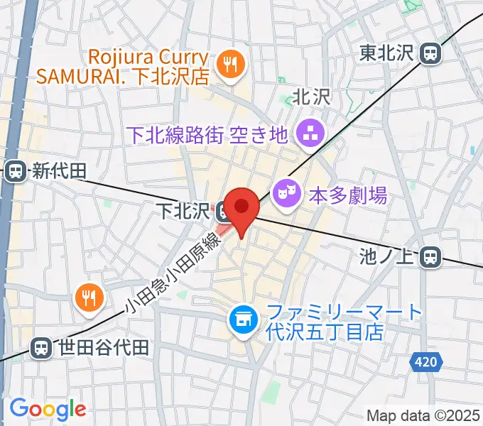 下北沢DRUM SONGの地図
