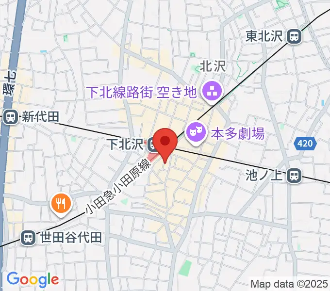 下北沢DRUM SONGの地図