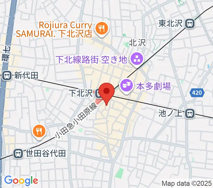 下北沢DRUM SONGの地図