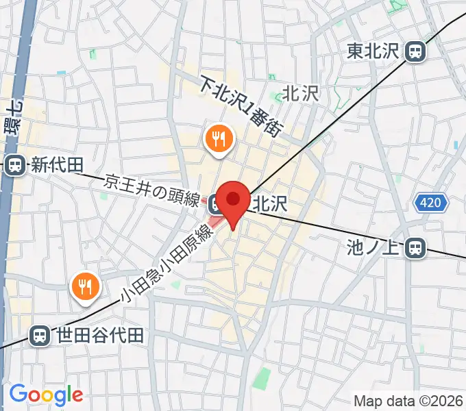 下北沢DRUM SONGの地図