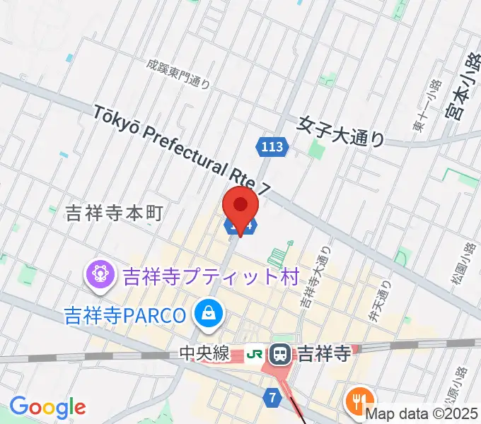 吉祥寺momo curryの地図