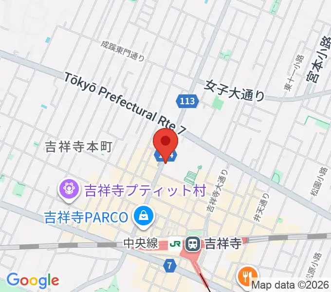 吉祥寺momo curryの地図