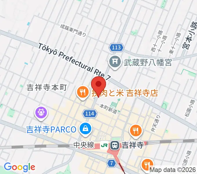 吉祥寺momo curryの地図