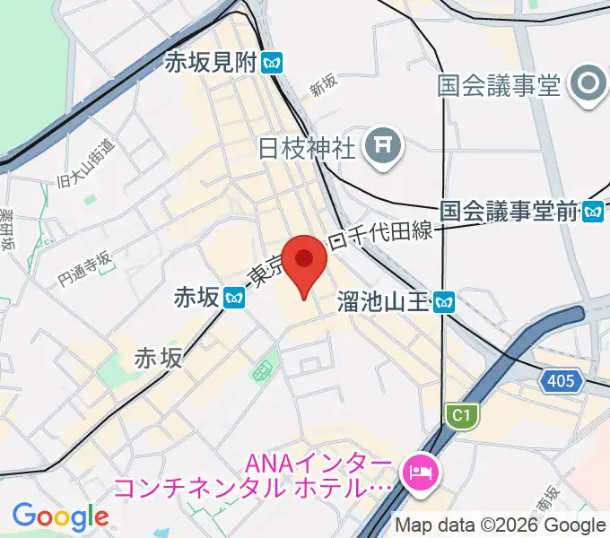 赤坂Jaka'zの地図