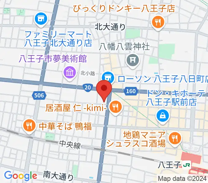 八王子SHeLTeRの地図