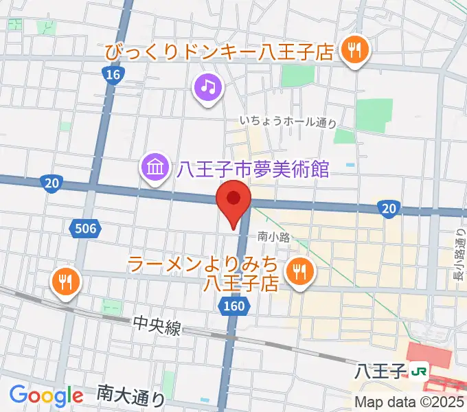 八王子SHeLTeRの地図
