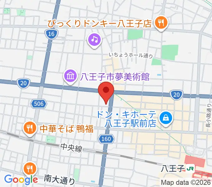 八王子SHeLTeRの地図