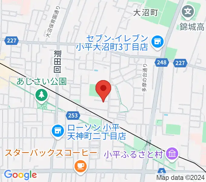 小平ギター＆ピアノ教室 小平教室の地図