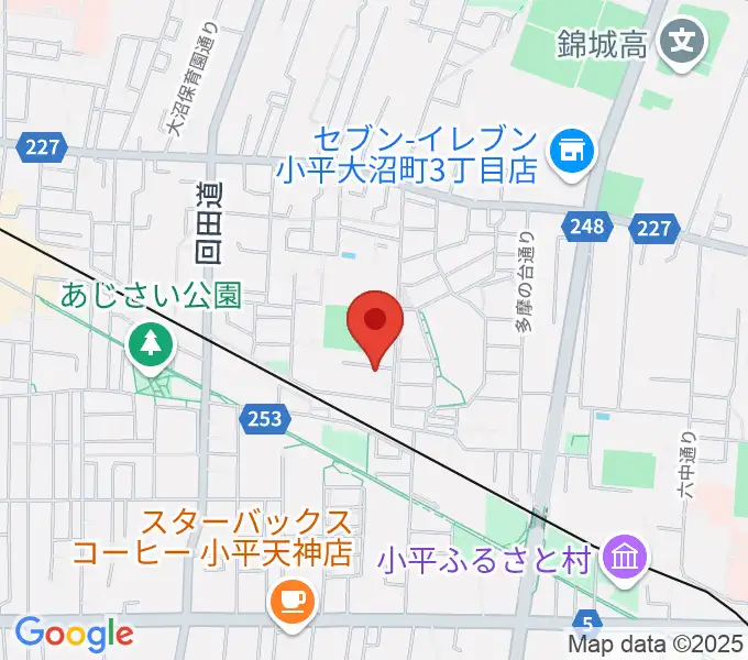 小平ギター＆ピアノ教室 小平教室の地図