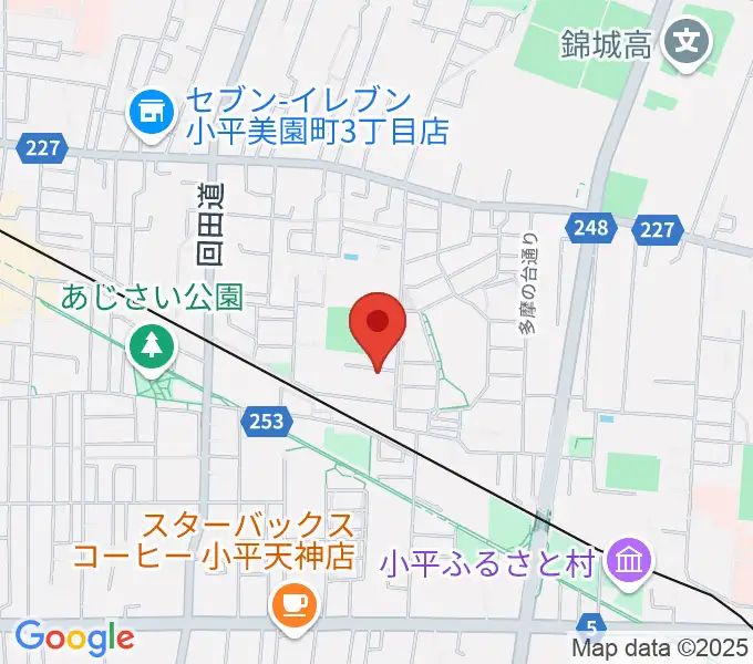 小平ギター＆ピアノ教室 小平教室の地図