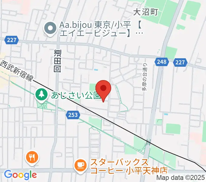 小平ギター＆ピアノ教室 小平教室の地図